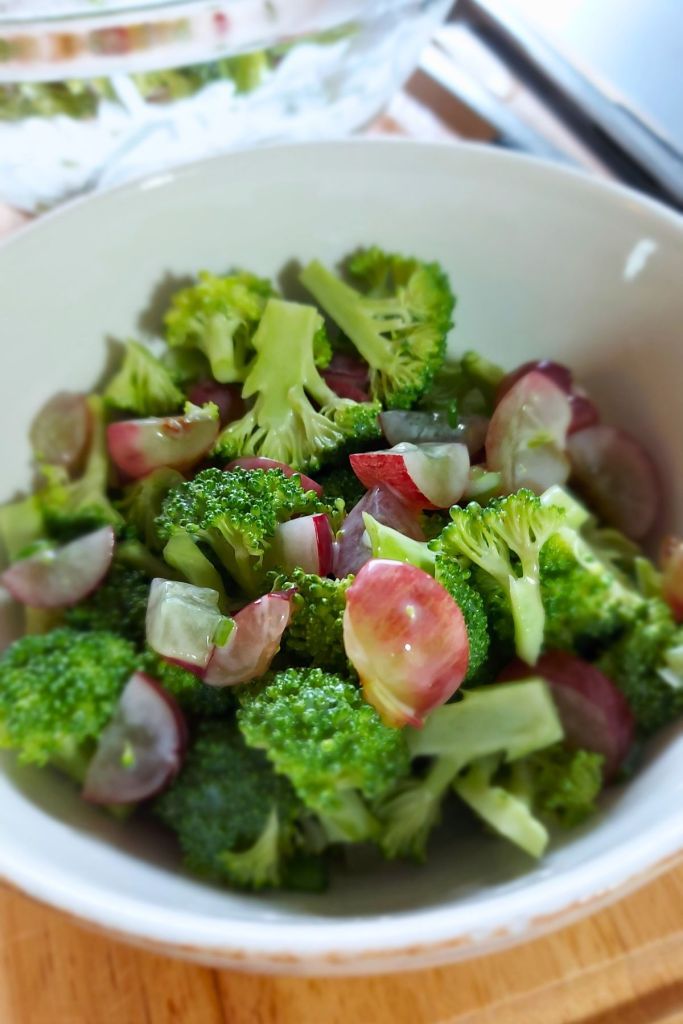 Broccoli salad in bowl