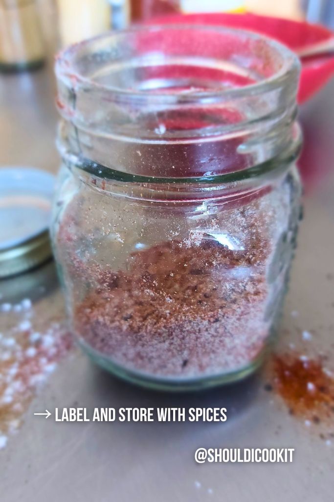 DIY Homemade Taco Seasoning | Label and store with spices