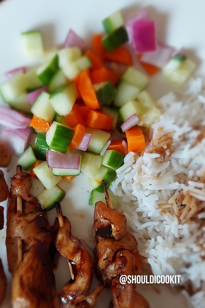 Cucumber relish on plate