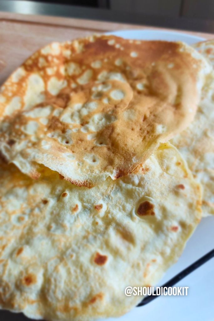 Basic crepes out of the pan