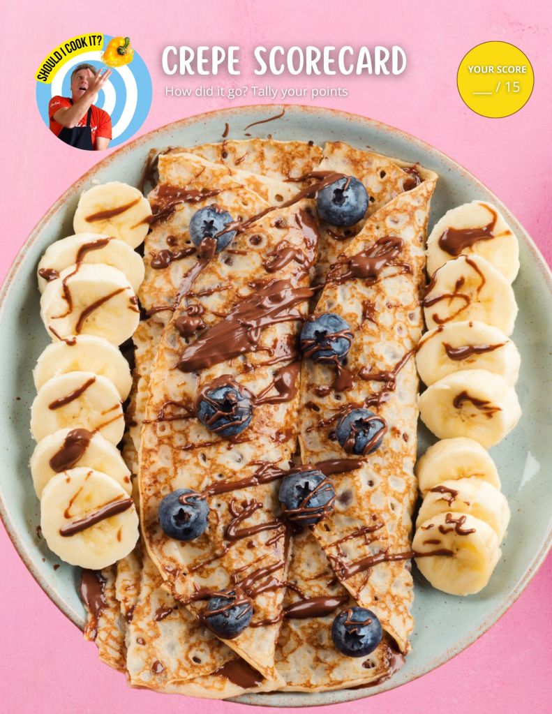 Crepe Scorecard. How did it go? Tally your score.